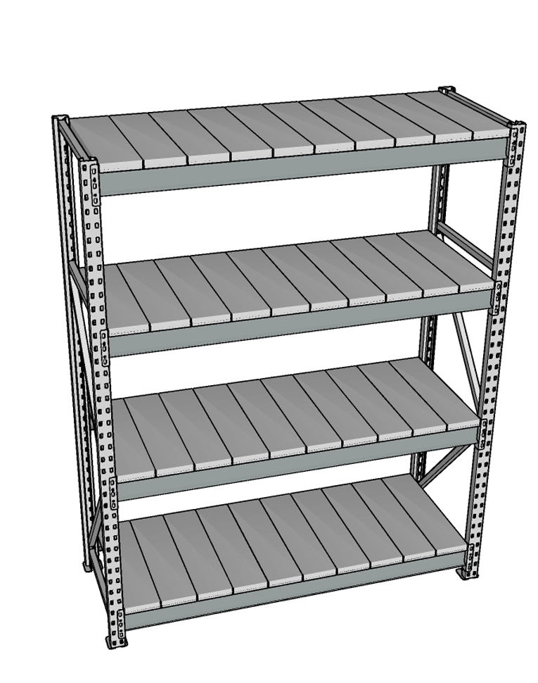 Стеллаж грузовой СГР 3000x1800x400 4 полки (металл) купить в Тюмени Стеллаж грузовой СГР 3000x1800x400 4 полки (металл) купить в Тюмени