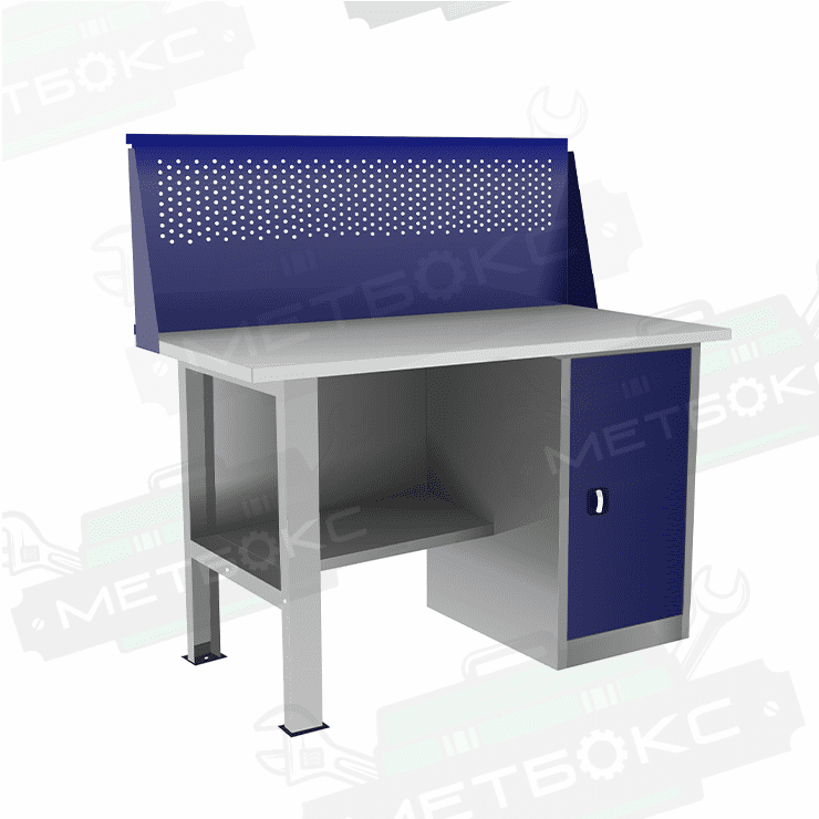 Однотумбовый слесарный верстак ВП-2/1,6 с экраном купить в Тюмени Однотумбовый слесарный верстак ВП-2/1,6 с экраном купить в Тюмени