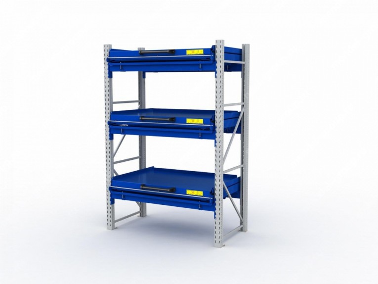 Стеллаж с выкатными платформами S-HEAVY 1000/1300 (3 яруса хранения) купить в Тюмени Стеллаж с выкатными платформами S-HEAVY 1000/1300 (3 яруса хранения) купить в Тюмени