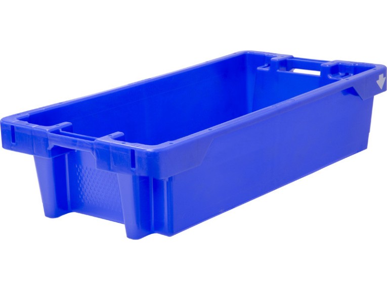 Ящик рыбный 800х450х190 конусный 20 кг/35 л с дренажными отверстиями синий 81670300 купить в Тюмени