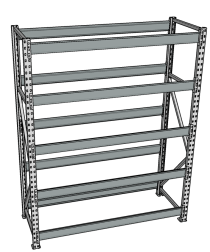 Стеллаж грузовой СГР 3000x1800x1000 5 полок (без настила)