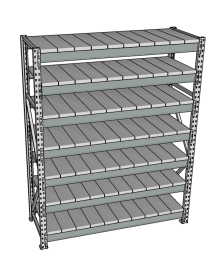 Стеллаж грузовой СГР 2500x2100x500 7 полок (металл)