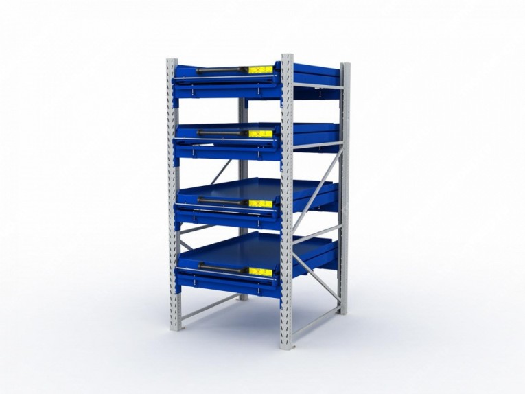 Стеллаж с выкатными платформами S-HEAVY 1000/900 (4 яруса хранения) купить в Тюмени Стеллаж с выкатными платформами S-HEAVY 1000/900 (4 яруса хранения) купить в Тюмени