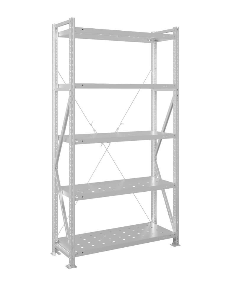 Стеллаж MS U 2500x1000x300 5 полок (300 кг, перф) купить в Тюмени Стеллаж MS U 2500x1000x300 5 полок (300 кг, перф) купить в Тюмени