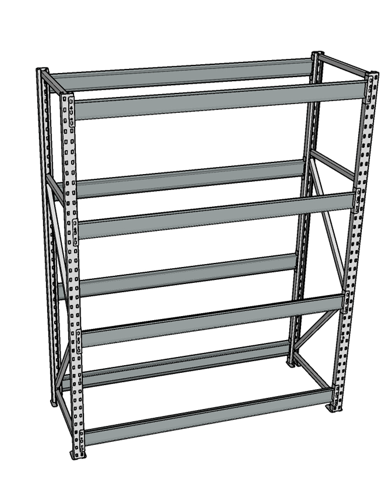 Стеллаж грузовой СГР 2000x900x800 4 полки (без настила) купить в Тюмени Стеллаж грузовой СГР 2000x900x800 4 полки (без настила) купить в Тюмени