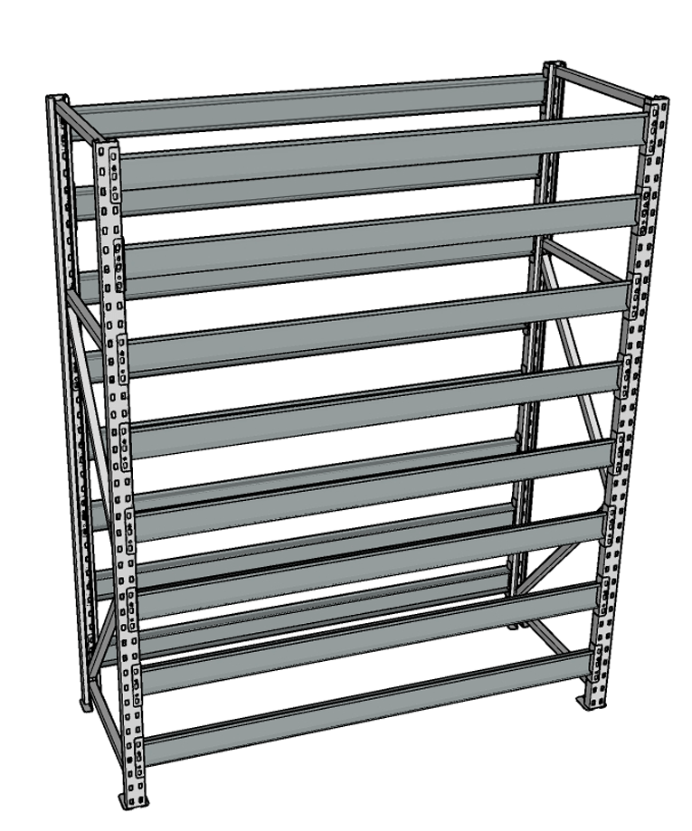 Стеллаж грузовой СГР 2000x900x800 8 полок (без настила) купить в Тюмени Стеллаж грузовой СГР 2000x900x800 8 полок (без настила) купить в Тюмени