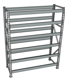 Стеллаж грузовой СГР 3000x900x800 6 полок (без настила)