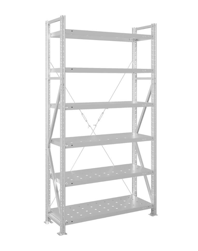 Стеллаж MS U 2500x1500x800 6 полок (150 кг, перф) купить в Тюмени Стеллаж MS U 2500x1500x800 6 полок (150 кг, перф) купить в Тюмени