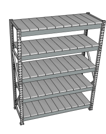 Стеллаж грузовой СГР 3000x1200x500 5 полок (металл)