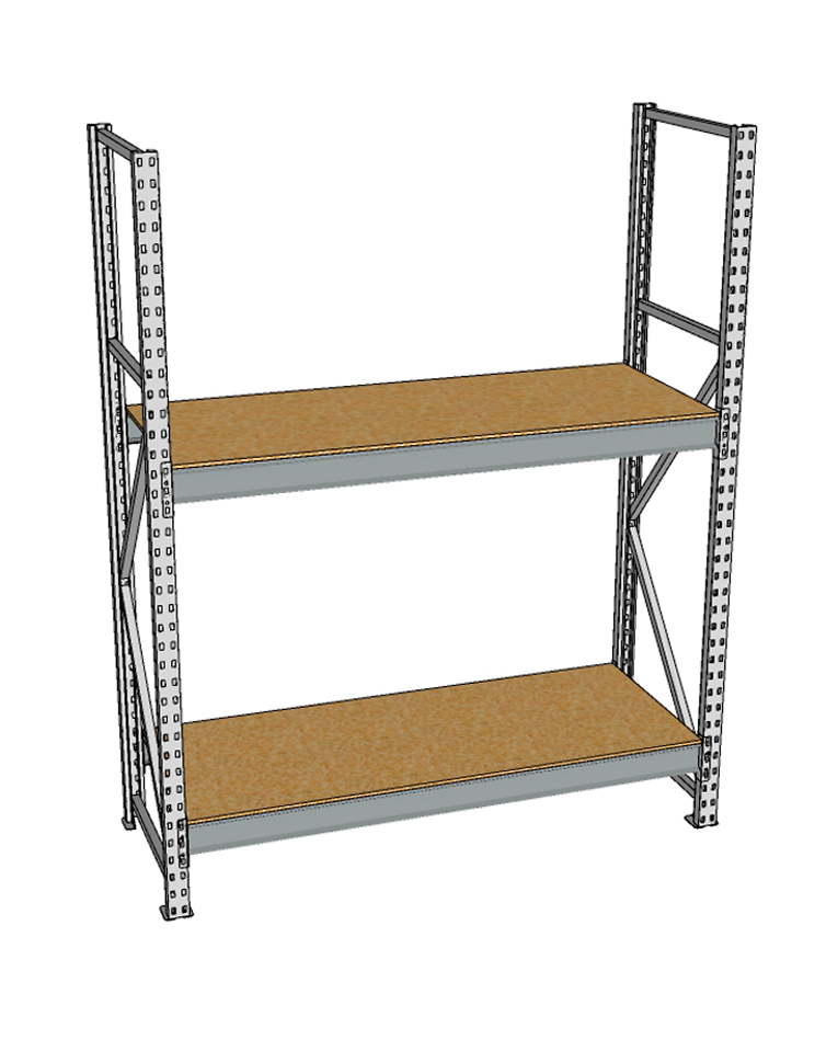 Стеллаж грузовой СГР 2000x1200x500 2 полки (ДСП) купить в Тюмени Стеллаж грузовой СГР 2000x1200x500 2 полки (ДСП) купить в Тюмени